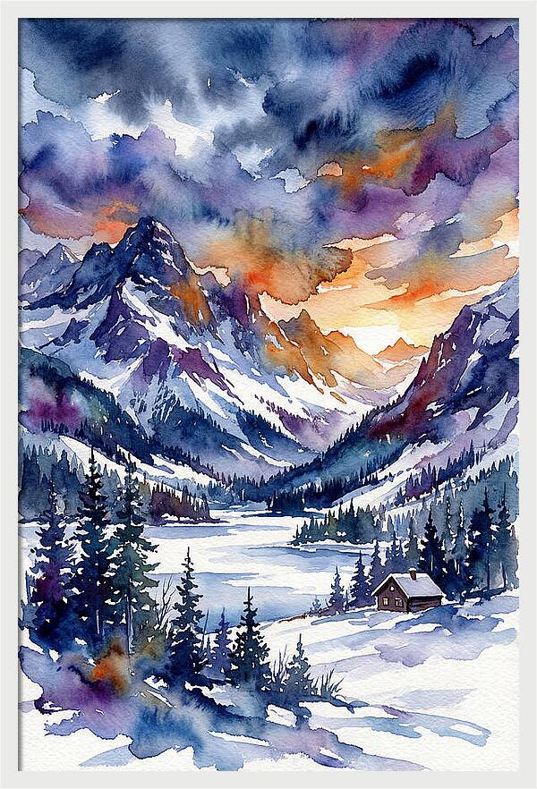 Serene Snowcapped Mountains