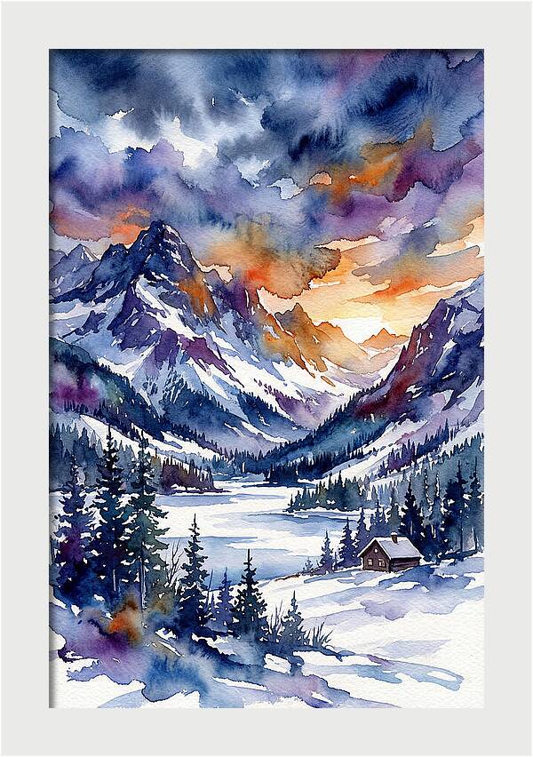 Serene Snowcapped Mountains