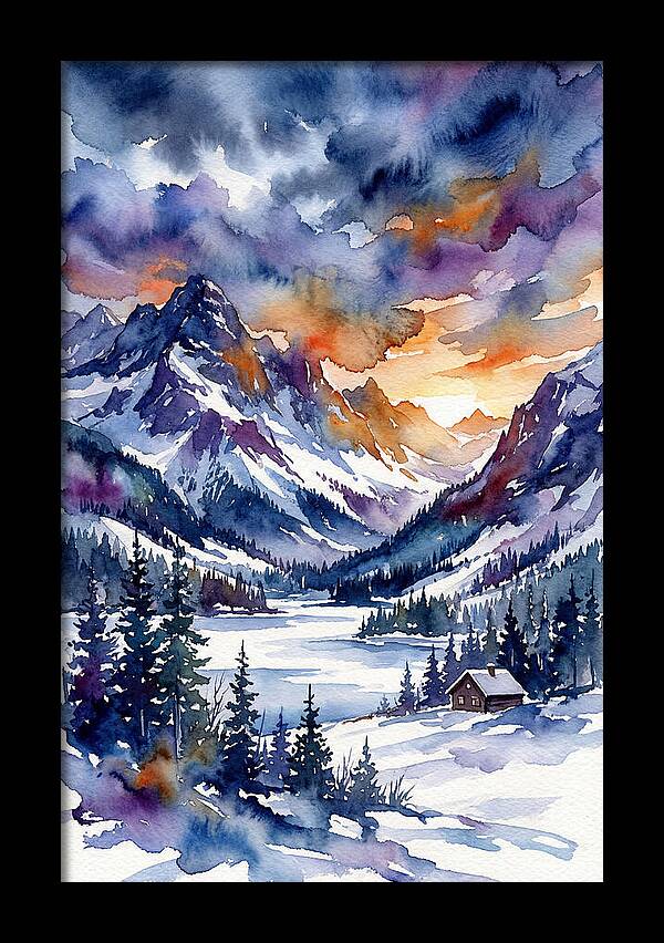 Serene Snowcapped Mountains