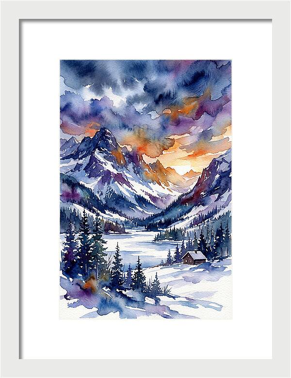 Serene Snowcapped Mountains