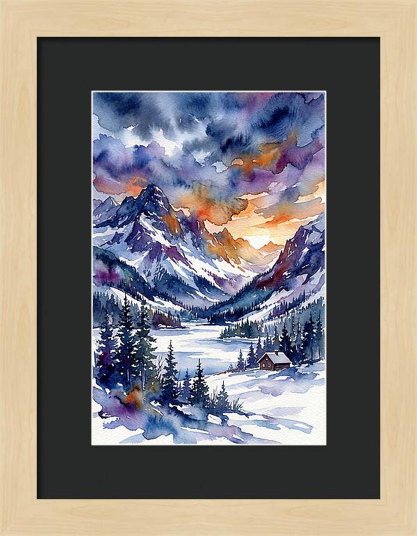 Serene Snowcapped Mountains