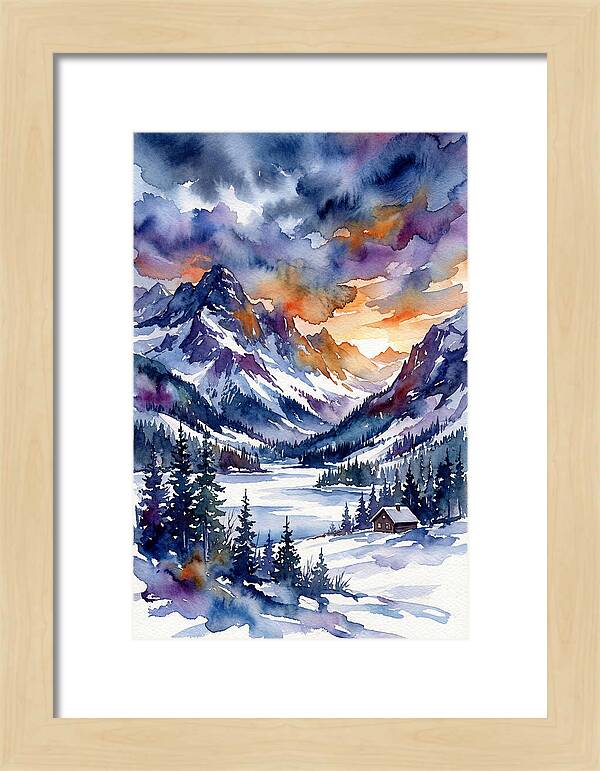 Serene Snowcapped Mountains