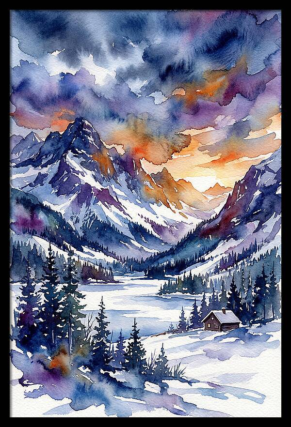 Serene Snowcapped Mountains