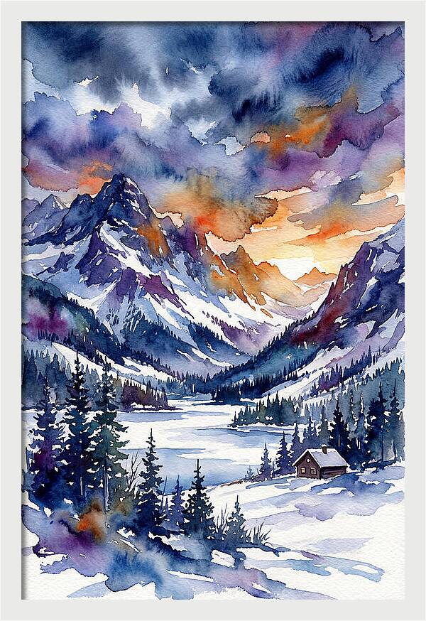 Serene Snowcapped Mountains