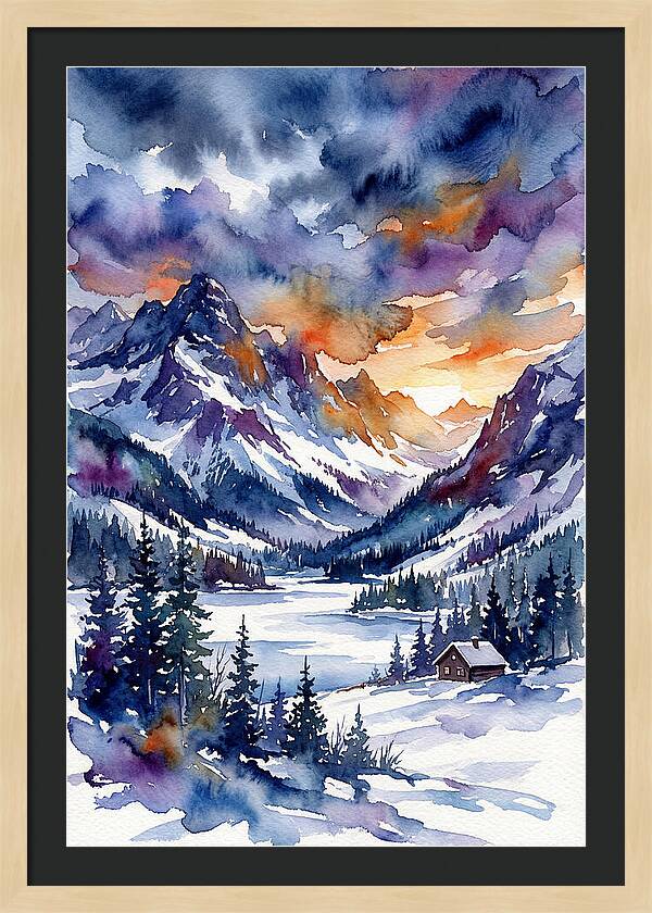 Serene Snowcapped Mountains
