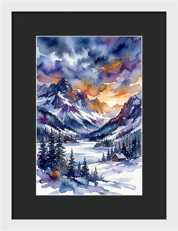 Serene Snowcapped Mountains