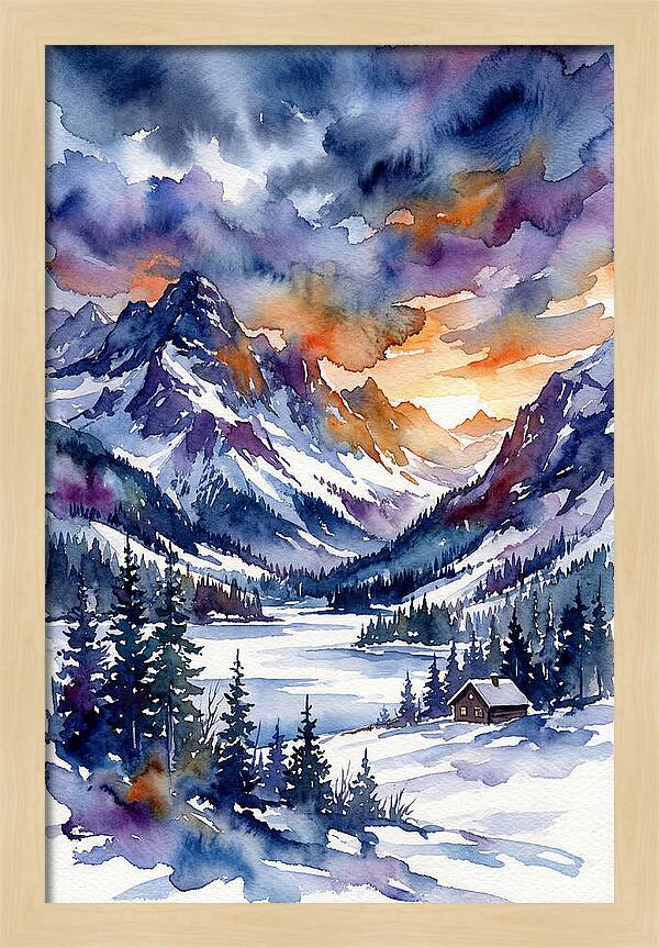 Serene Snowcapped Mountains