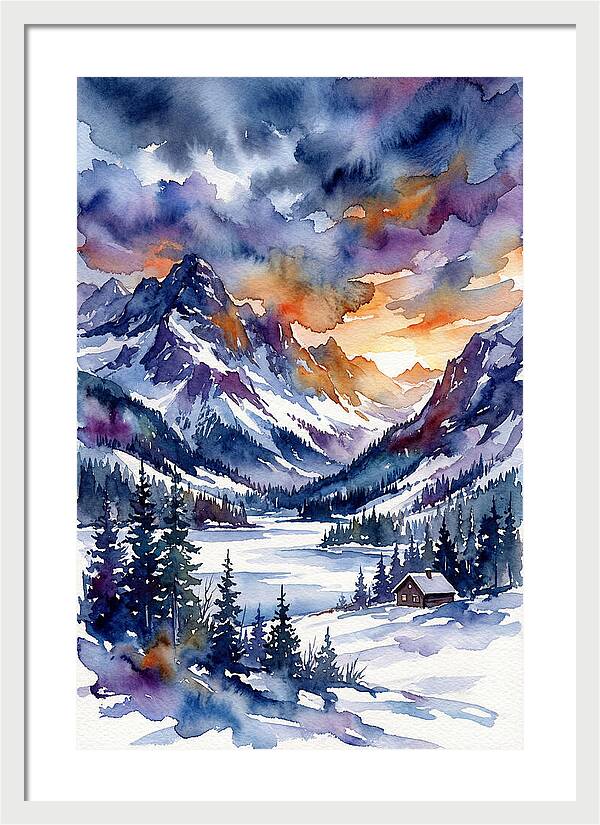 Serene Snowcapped Mountains