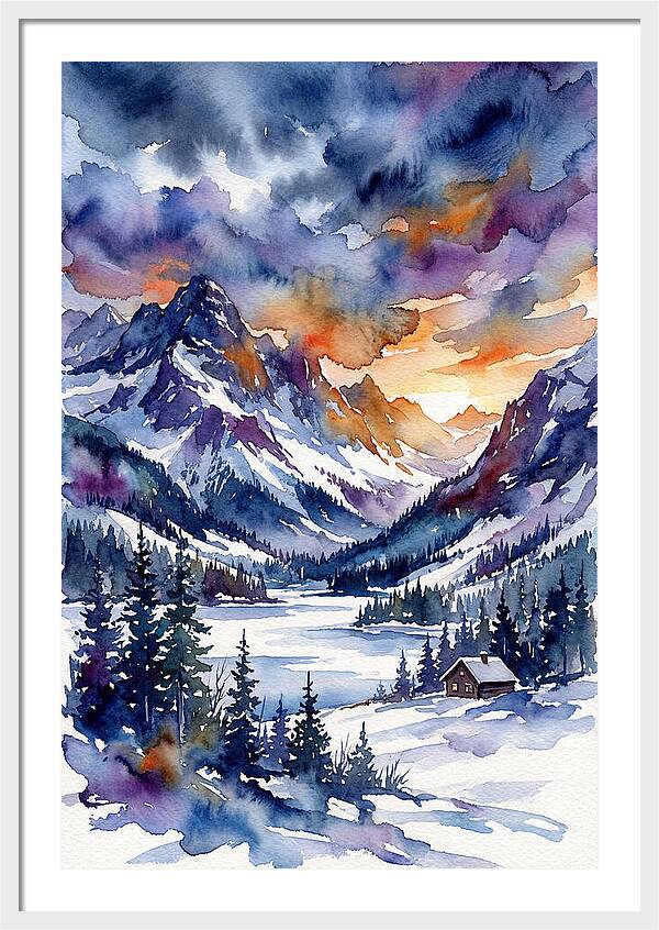 Serene Snowcapped Mountains