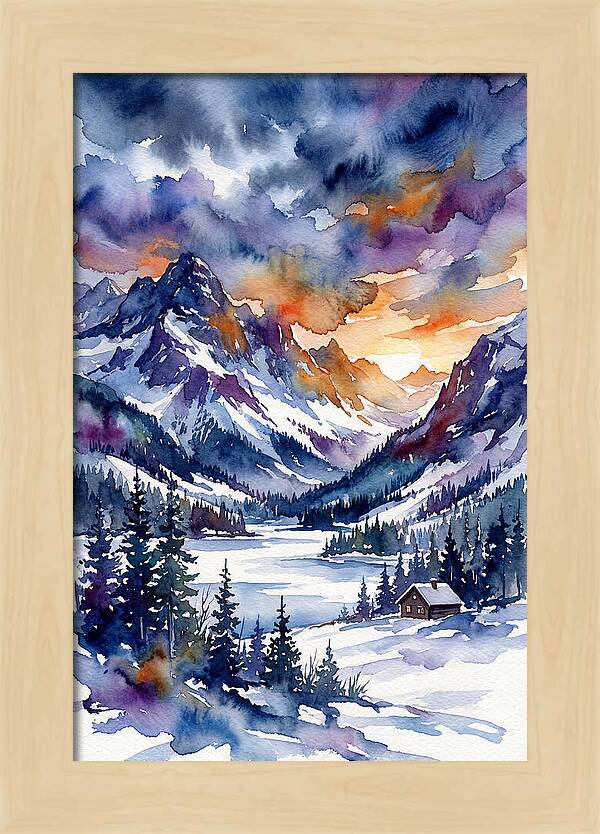 Serene Snowcapped Mountains