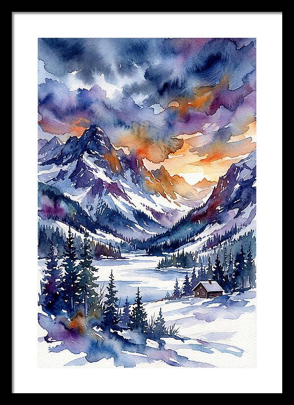 Serene Snowcapped Mountains