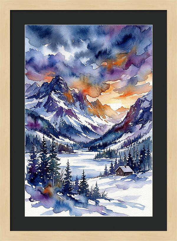 Serene Snowcapped Mountains