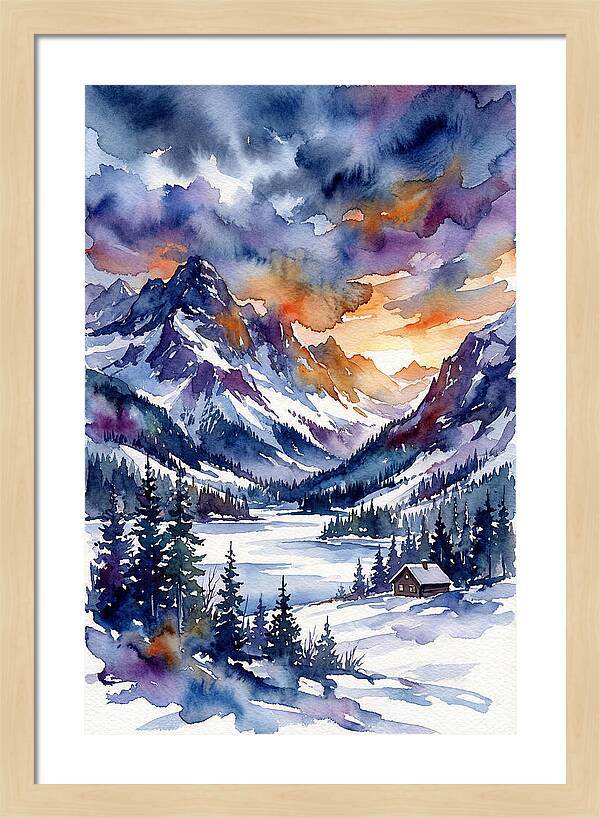 Serene Snowcapped Mountains