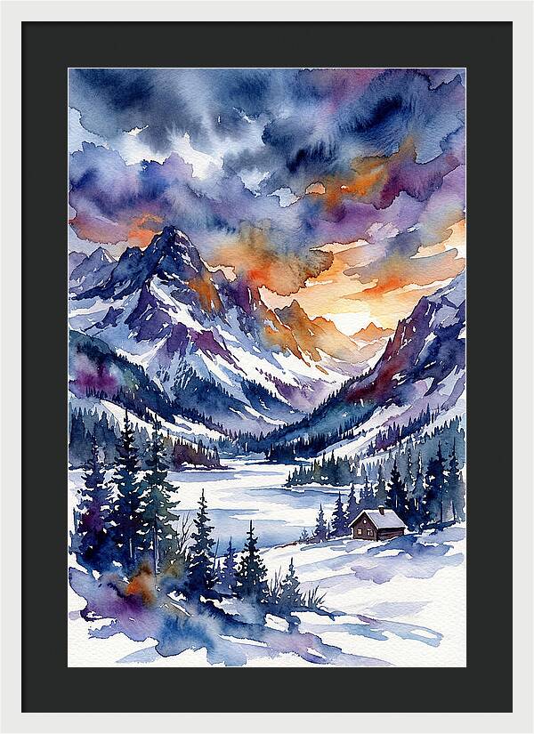 Serene Snowcapped Mountains
