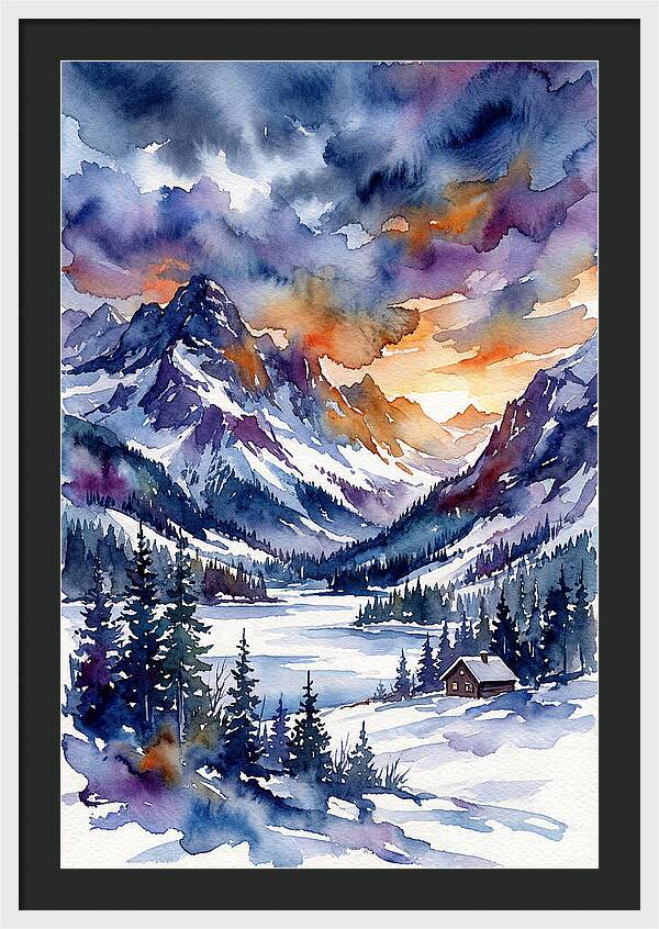 Serene Snowcapped Mountains