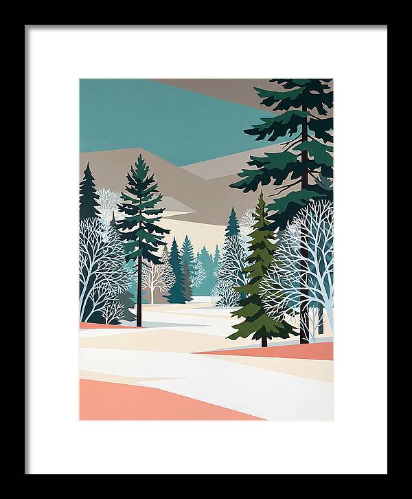 Serene Snowy Forest