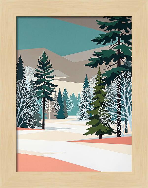 Serene Snowy Forest