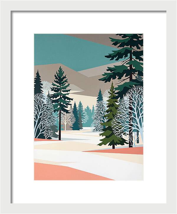 Serene Snowy Forest