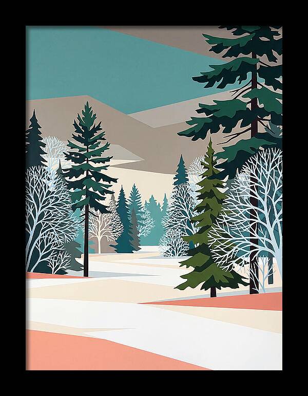 Serene Snowy Forest