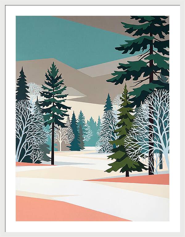 Serene Snowy Forest