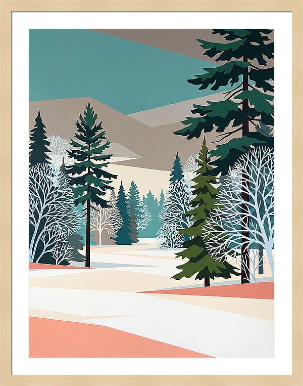 Serene Snowy Forest
