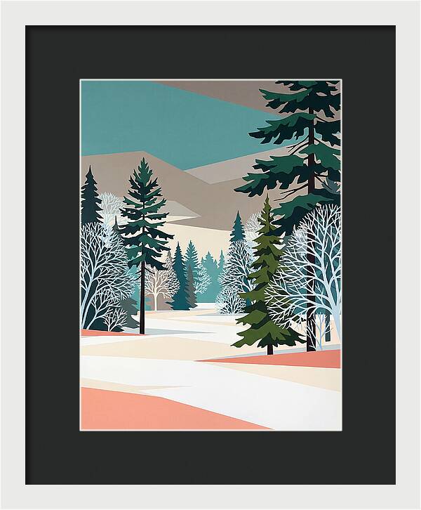 Serene Snowy Forest