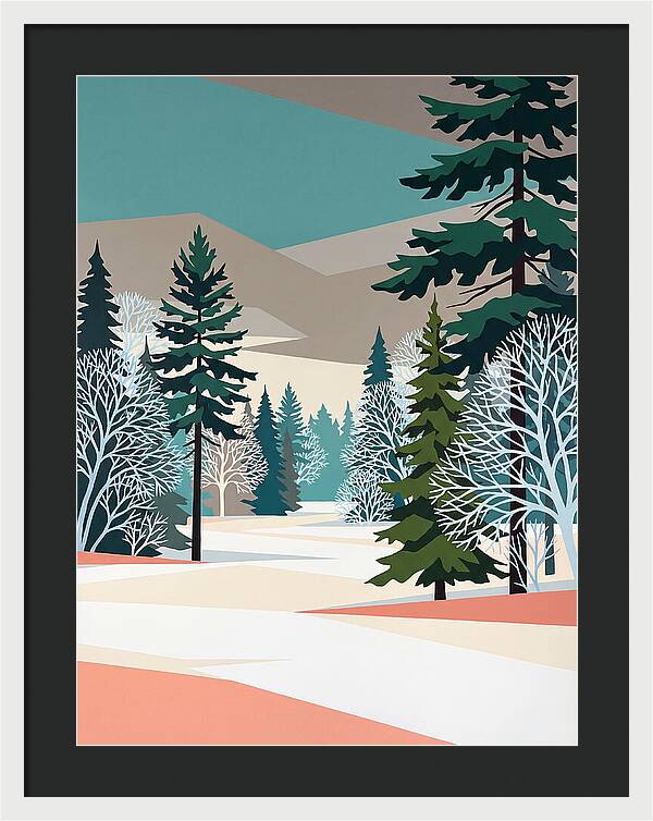 Serene Snowy Forest