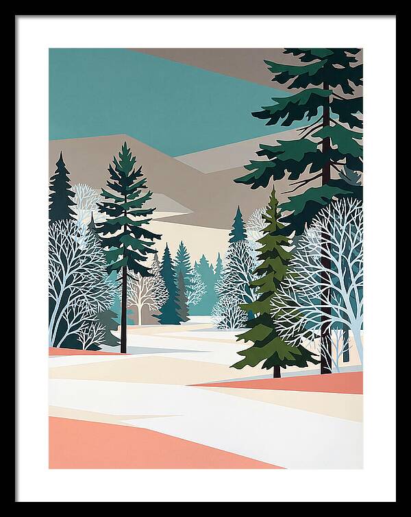 Serene Snowy Forest