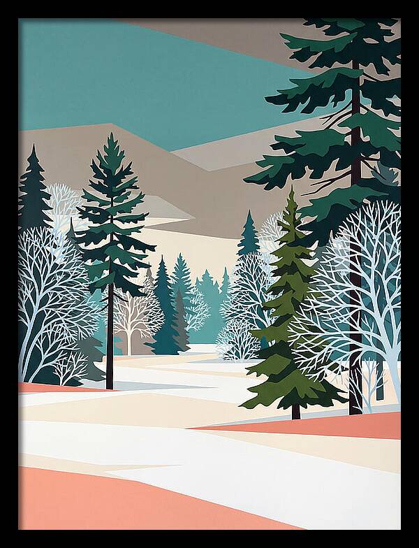 Serene Snowy Forest
