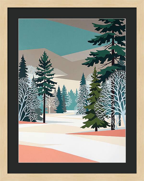 Serene Snowy Forest