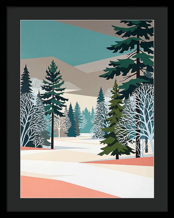 Serene Snowy Forest