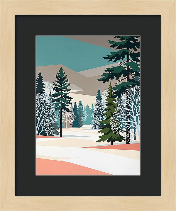 Serene Snowy Forest
