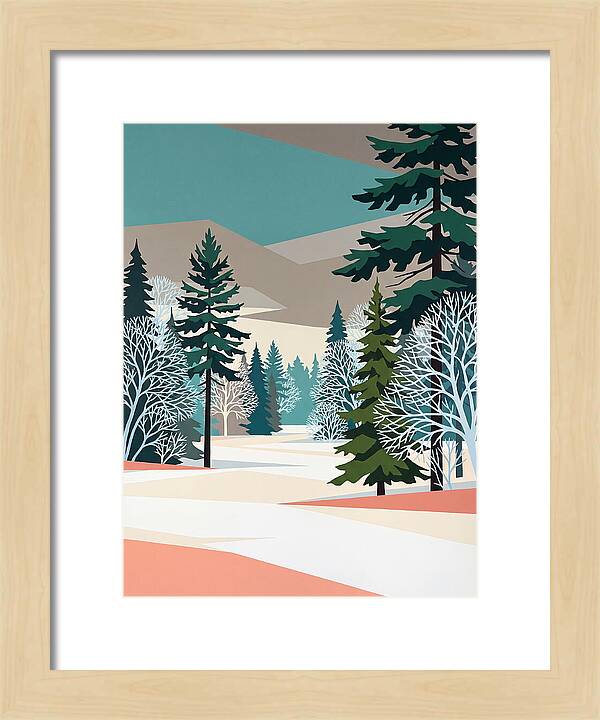Serene Snowy Forest