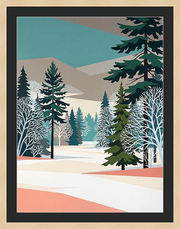 Serene Snowy Forest