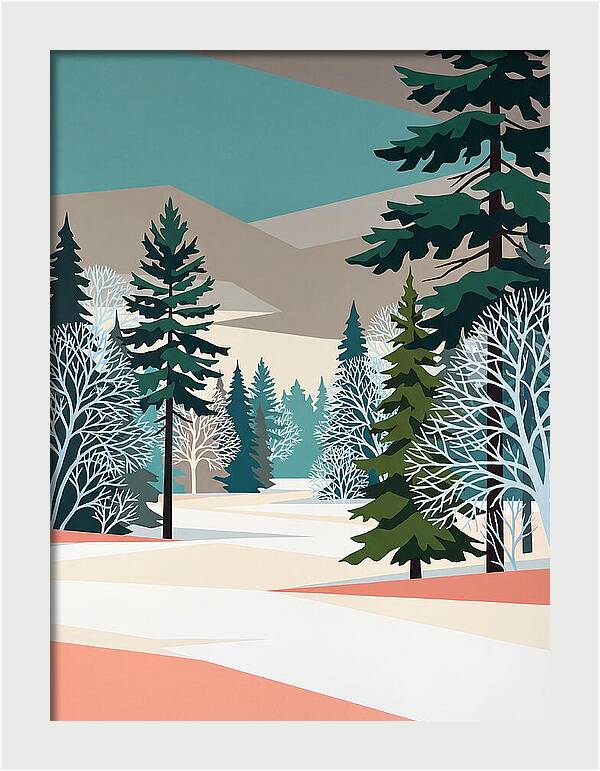Serene Snowy Forest