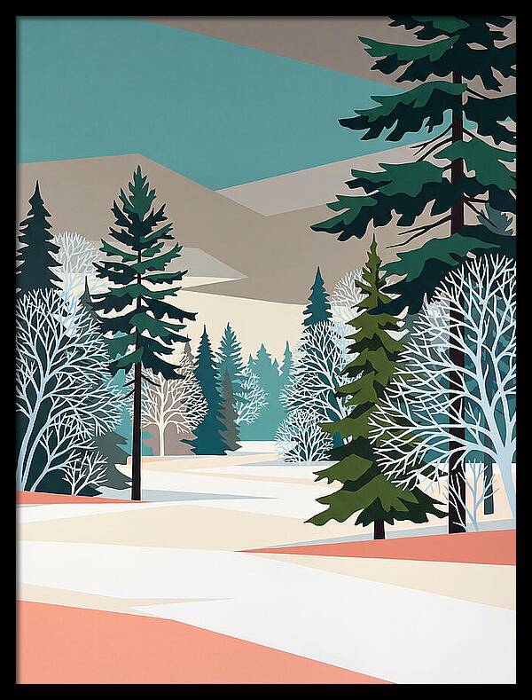 Serene Snowy Forest