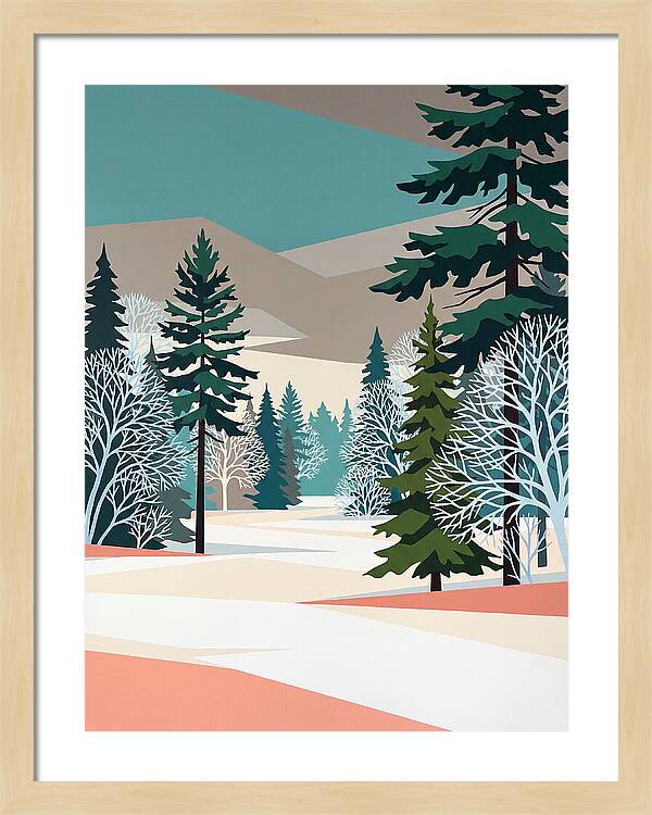 Serene Snowy Forest