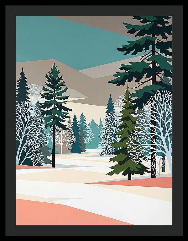 Serene Snowy Forest