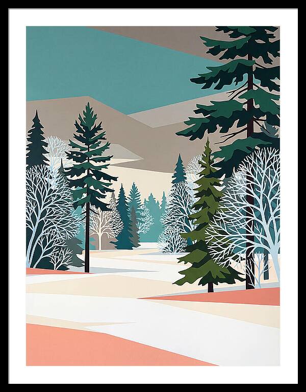 Serene Snowy Forest