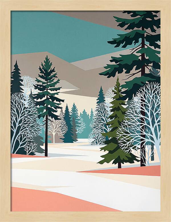 Serene Snowy Forest