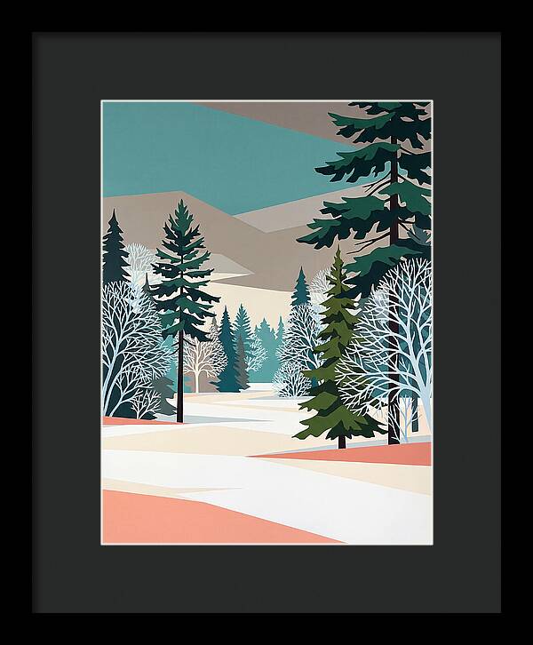 Serene Snowy Forest