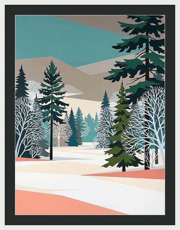 Serene Snowy Forest