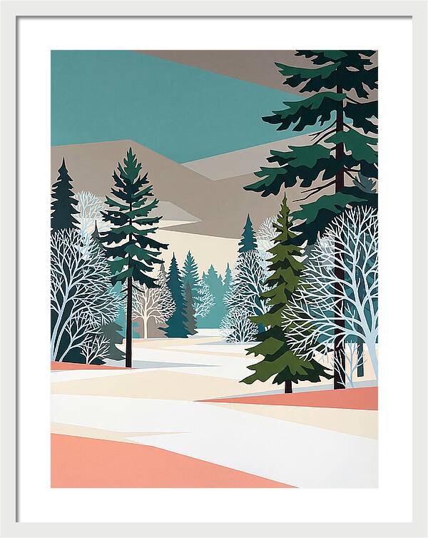 Serene Snowy Forest
