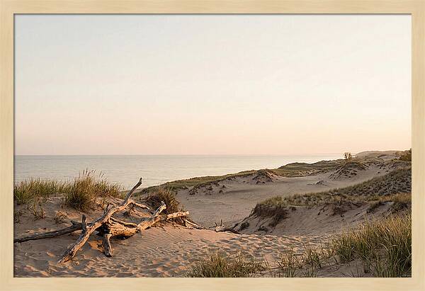 Serene Sunrise Over Indiana Dunes