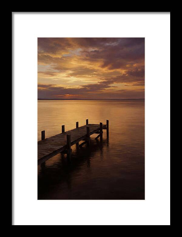 Serene Sunset Over Pier