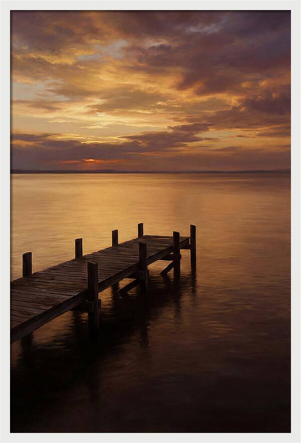 Serene Sunset Over Pier