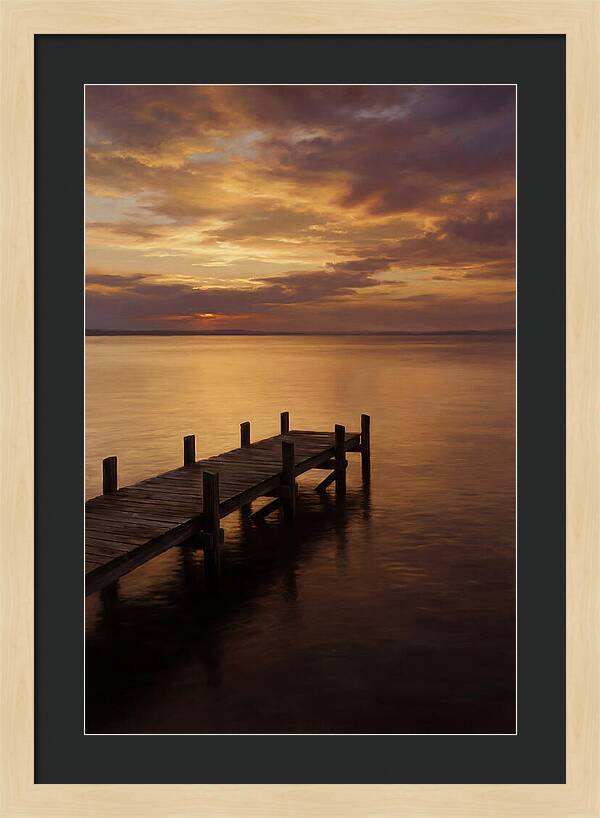 Serene Sunset Over Pier