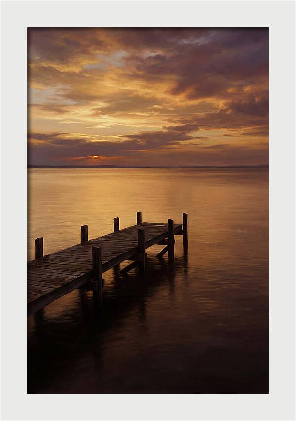 Serene Sunset Over Pier