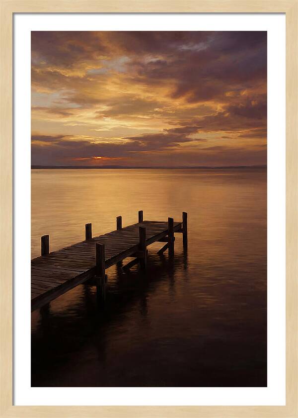 Serene Sunset Over Pier