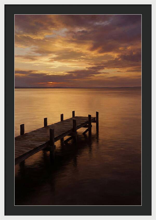 Serene Sunset Over Pier
